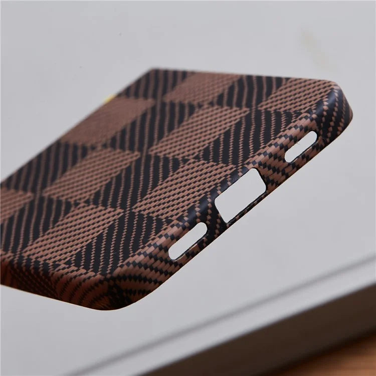 For Samsung Galaxy Z Flip6 5G Case Carbon Fiber Texture Chessboard Pattern Aramid Fiber Phone Cover