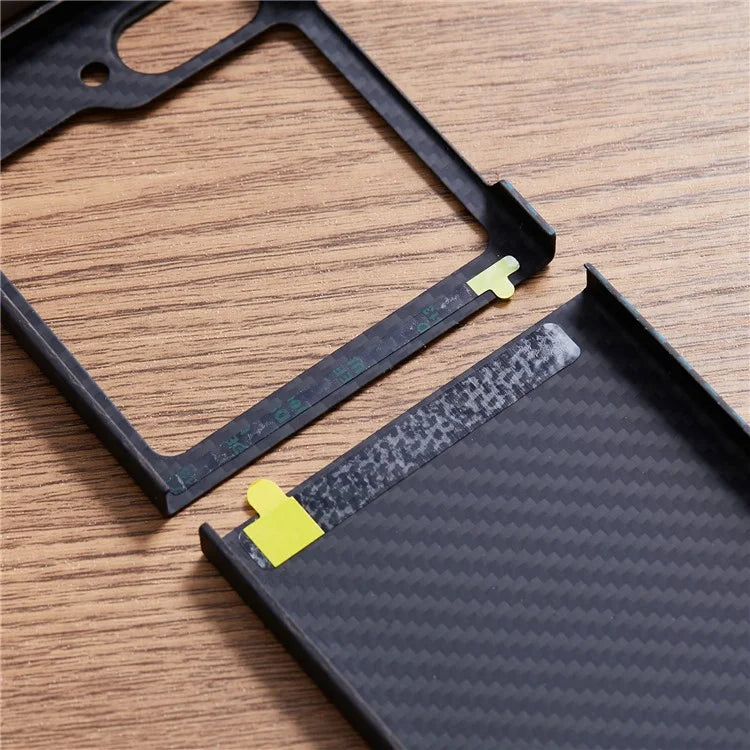 For Samsung Galaxy Z Flip5 5G Case Carbon Fiber Texture Color Woven Pattern Aramid Fiber Phone Cover