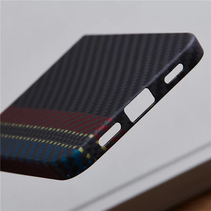 For Samsung Galaxy Z Flip5 5G Case Carbon Fiber Texture Color Woven Pattern Aramid Fiber Phone Cover