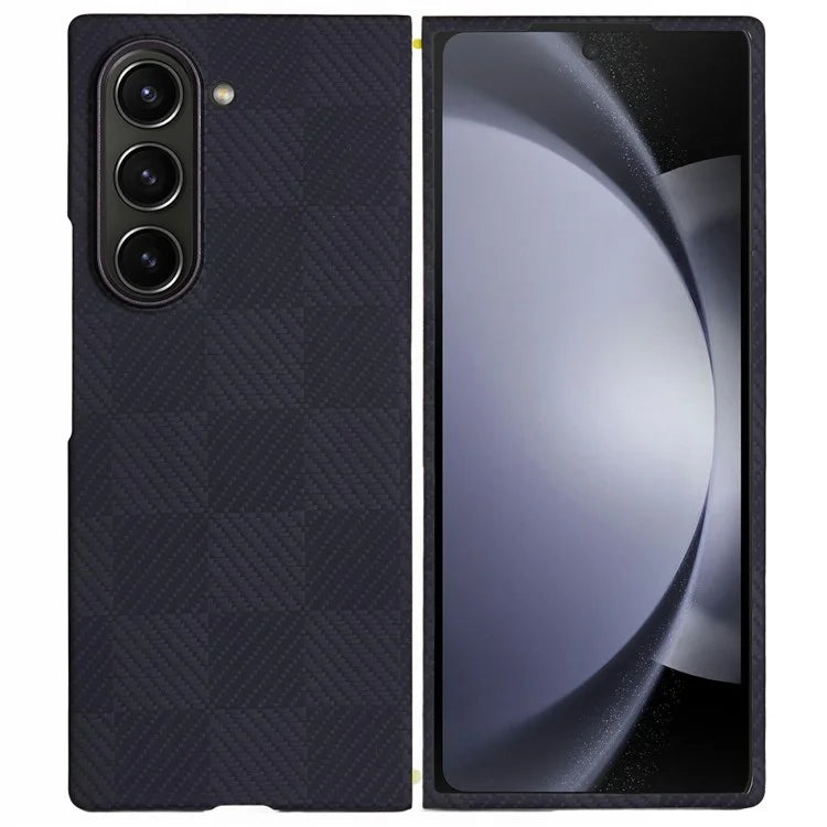 For Samsung Galaxy Z Fold5 5G Case Carbon Fiber Texture Aramid Fiber Phone Cover Compatible with MagSafe