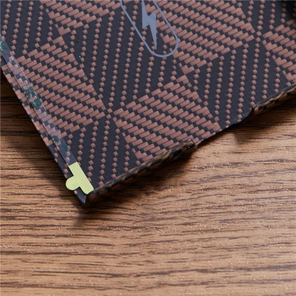 For Samsung Galaxy Z Fold6 5G Case Chessboard Pattern Aramid Fiber Phone Cover Compatible with MagSafe
