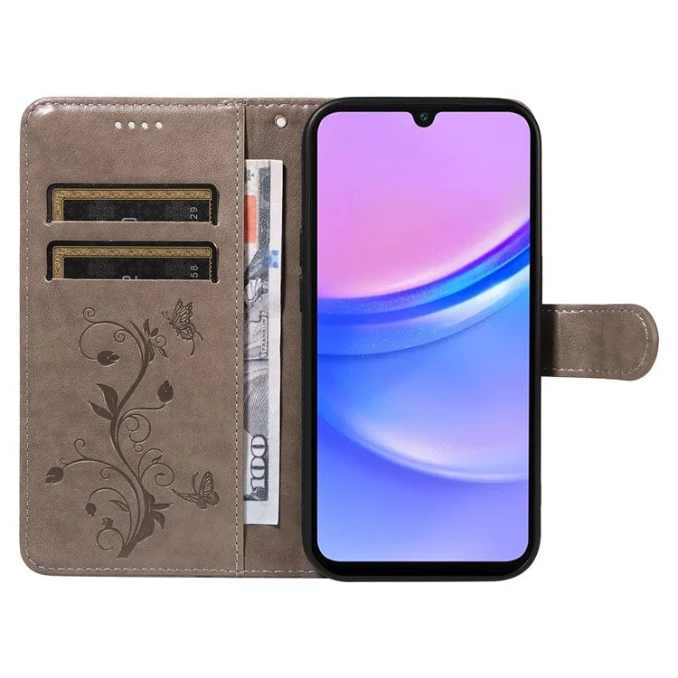 For Samsung Galaxy A16 5G Case Flower Pattern PU Leather Wallet Phone Cover