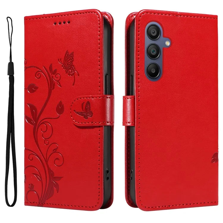For Samsung Galaxy A16 5G Case Flower Pattern PU Leather Wallet Phone Cover
