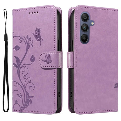 For Samsung Galaxy A16 5G Case Flower Pattern PU Leather Wallet Phone Cover