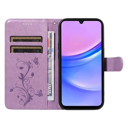 For Samsung Galaxy A16 5G Case Flower Pattern PU Leather Wallet Phone Cover