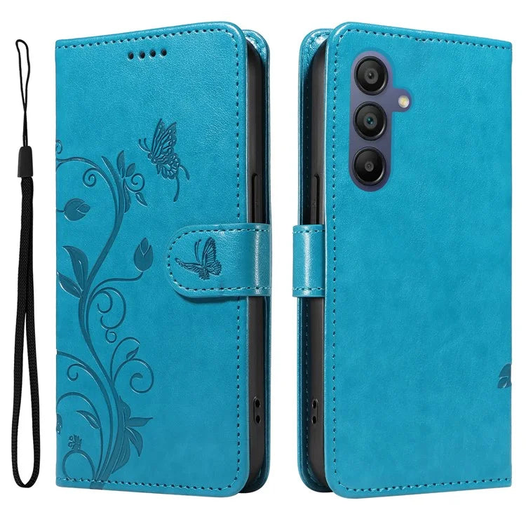 For Samsung Galaxy A16 5G Case Flower Pattern PU Leather Wallet Phone Cover
