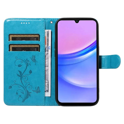 For Samsung Galaxy A16 5G Case Flower Pattern PU Leather Wallet Phone Cover