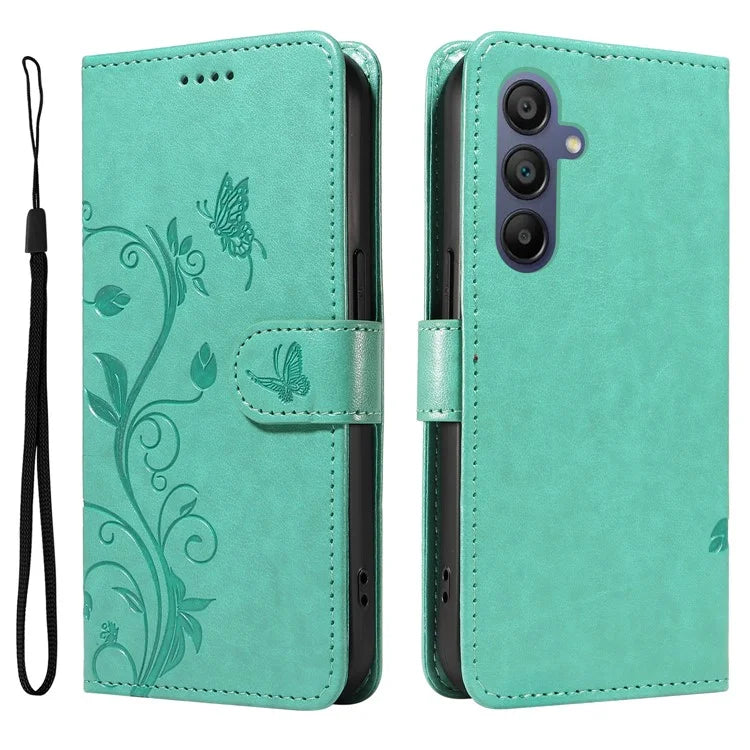 For Samsung Galaxy A16 5G Case Flower Pattern PU Leather Wallet Phone Cover