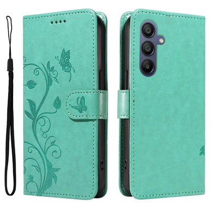 For Samsung Galaxy A16 5G Case Flower Pattern PU Leather Wallet Phone Cover