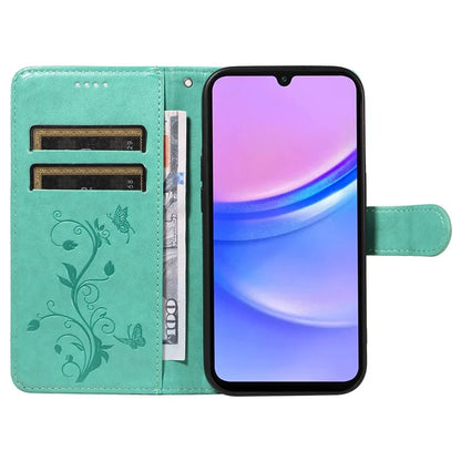 For Samsung Galaxy A16 5G Case Flower Pattern PU Leather Wallet Phone Cover