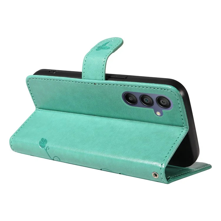 For Samsung Galaxy A16 5G Case Flower Pattern PU Leather Wallet Phone Cover
