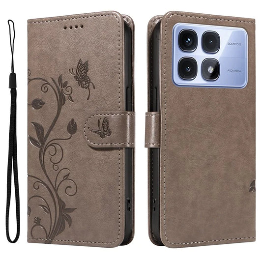 For Xiaomi Redmi K70 Ultra Case Flower Pattern PU Leather Wallet Phone Cover