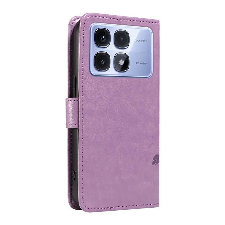 For Xiaomi Redmi K70 Ultra Case Flower Pattern PU Leather Wallet Phone Cover