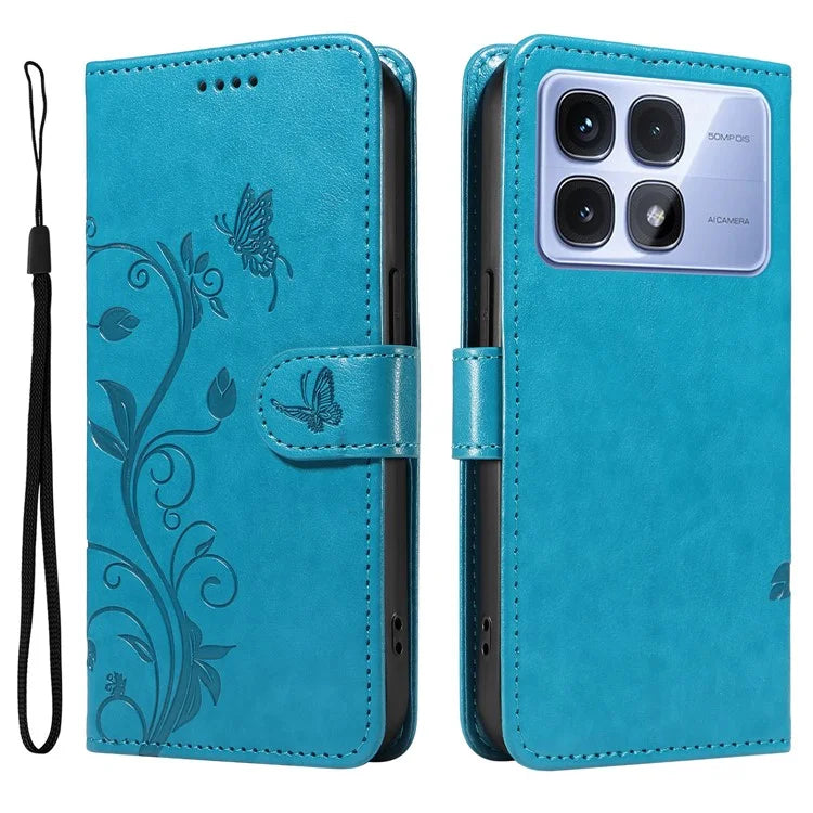 For Xiaomi Redmi K70 Ultra Case Flower Pattern PU Leather Wallet Phone Cover