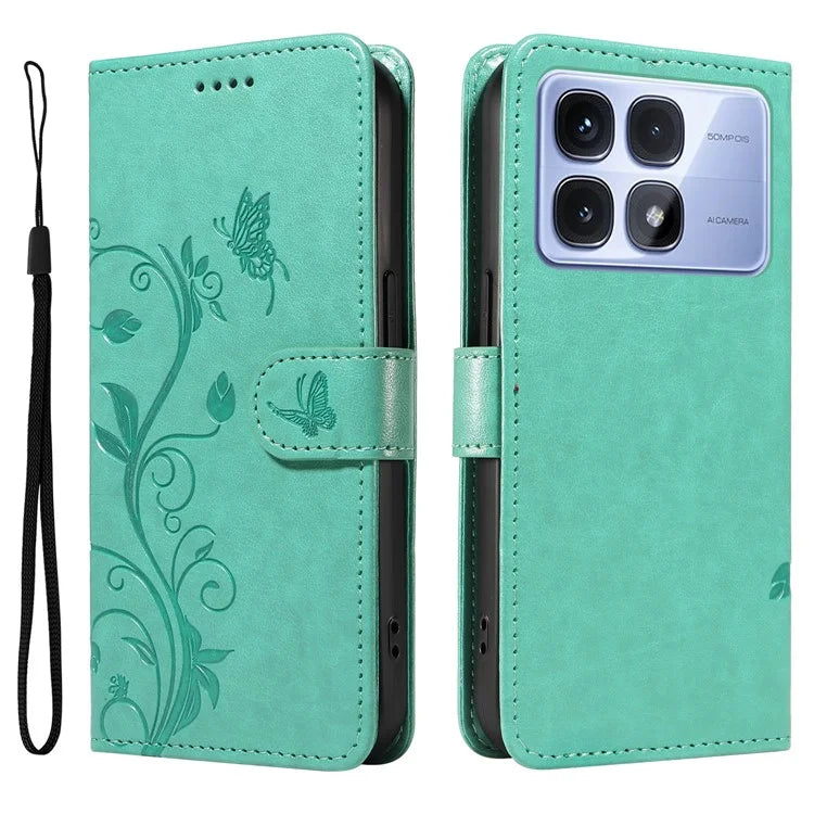 For Xiaomi Redmi K70 Ultra Case Flower Pattern PU Leather Wallet Phone Cover
