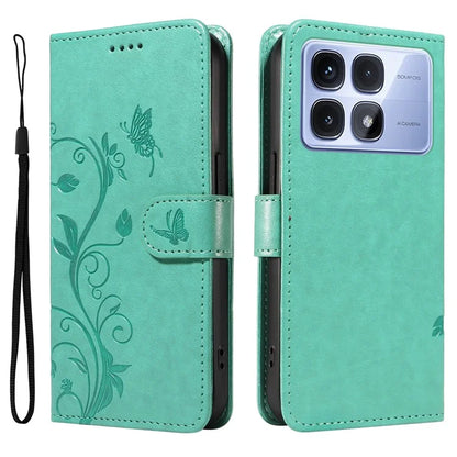 For Xiaomi Redmi K70 Ultra Case Flower Pattern PU Leather Wallet Phone Cover