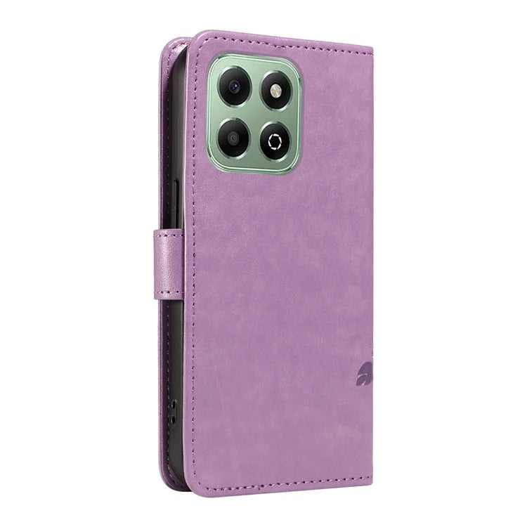 For Honor X6b 4G Case Flower Pattern PU Leather Wallet Phone Cover