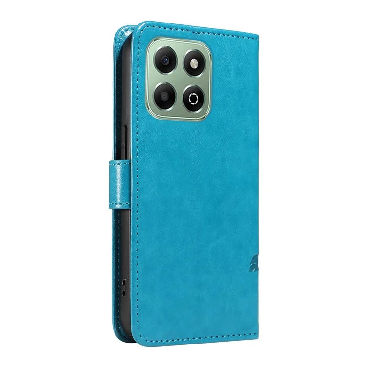 For Honor X6b 4G Case Flower Pattern PU Leather Wallet Phone Cover