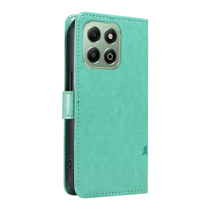 For Honor X6b 4G Case Flower Pattern PU Leather Wallet Phone Cover
