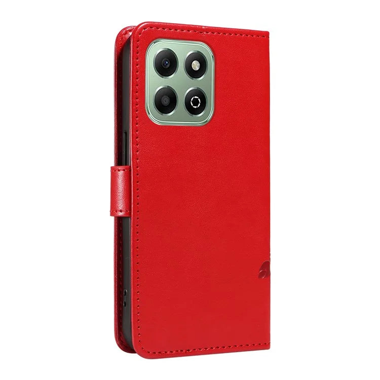 For Honor X6b 4G Case Flower Pattern PU Leather Wallet Phone Cover