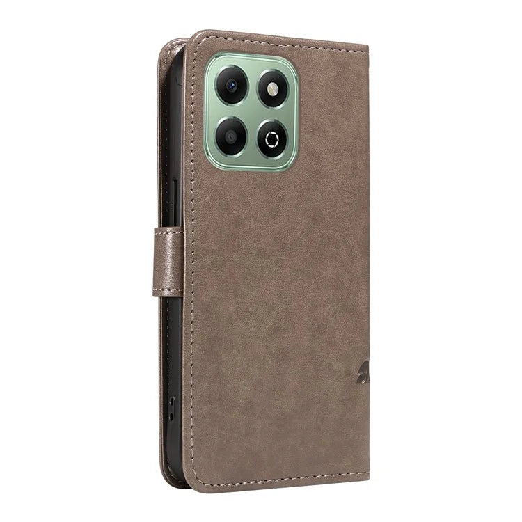 For Honor X6b 4G Case Flower Pattern PU Leather Wallet Phone Cover