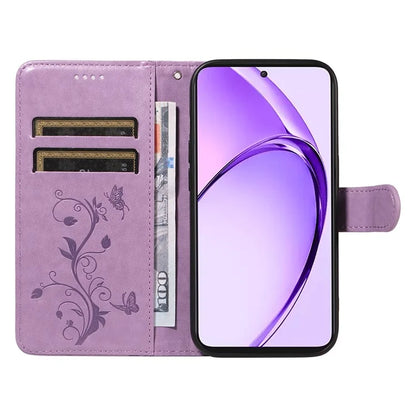 For Oppo A3 Pro (Global) 5G Case Flower Pattern PU Leather Wallet Phone Cover
