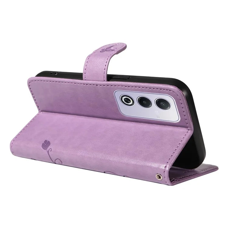 For Oppo A3 Pro (Global) 5G Case Flower Pattern PU Leather Wallet Phone Cover