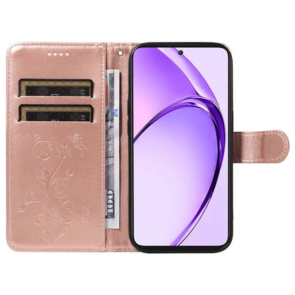 For Oppo A3 Pro (Global) 5G Case Flower Pattern PU Leather Wallet Phone Cover