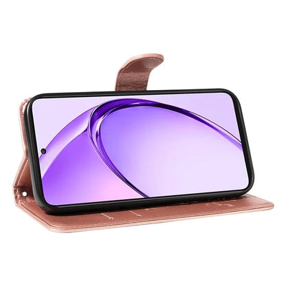 For Oppo A3 Pro (Global) 5G Case Flower Pattern PU Leather Wallet Phone Cover