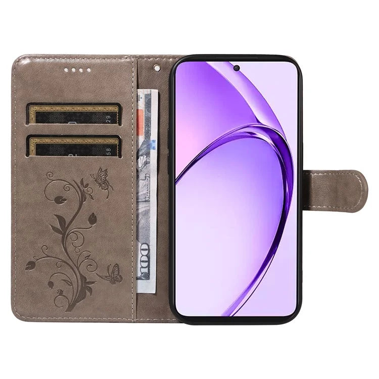 For Oppo A3 Pro (Global) 5G Case Flower Pattern PU Leather Wallet Phone Cover