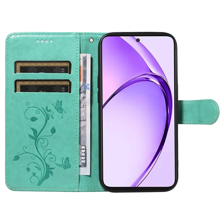 For Oppo A3 Pro (Global) 5G Case Flower Pattern PU Leather Wallet Phone Cover