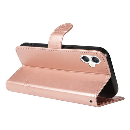 For Samsung Galaxy A06 Case Flower Pattern PU Leather Wallet Phone Cover