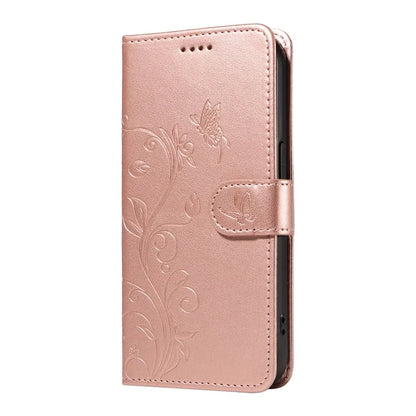 For Samsung Galaxy A06 Case Flower Pattern PU Leather Wallet Phone Cover