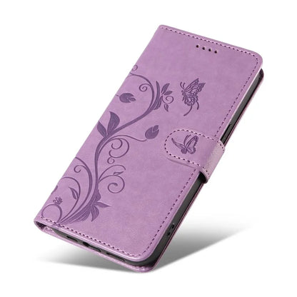 For Samsung Galaxy A06 Case Flower Pattern PU Leather Wallet Phone Cover