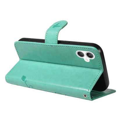 For Samsung Galaxy A06 Case Flower Pattern PU Leather Wallet Phone Cover