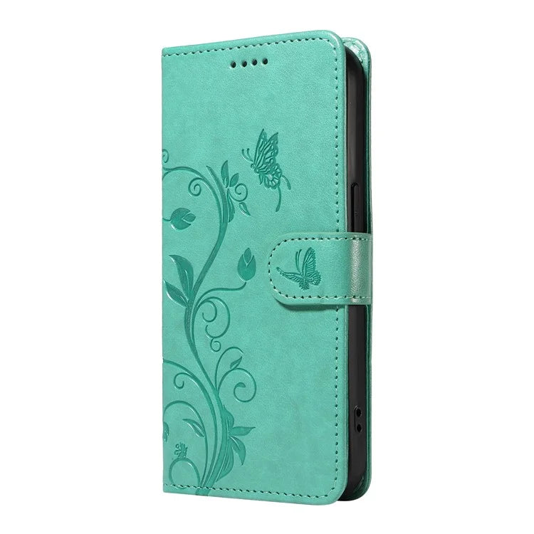 For Samsung Galaxy A06 Case Flower Pattern PU Leather Wallet Phone Cover