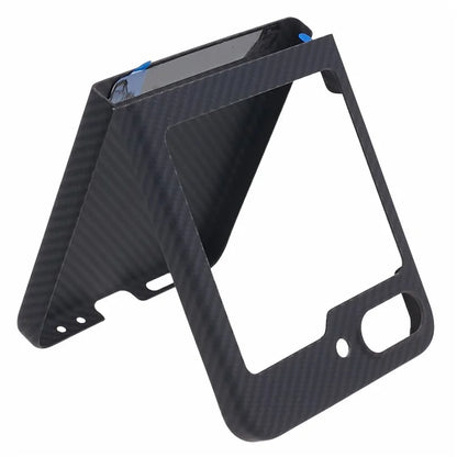 For Samsung Galaxy Z Flip6 5G Case 600D Fine Texture Aramid Fiber Phone Cover - Black
