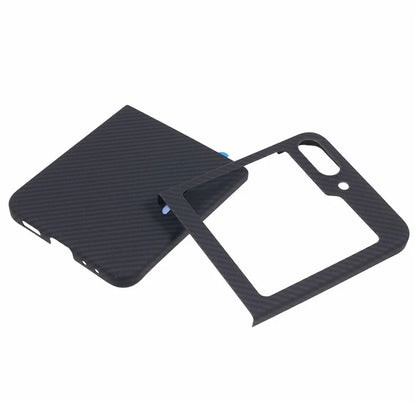 For Samsung Galaxy Z Flip6 5G Case 600D Fine Texture Aramid Fiber Phone Cover - Black