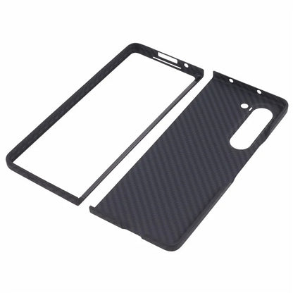 For Samsung Galaxy Z Fold6 5G Case 1500D Coarse Texture Sturdy Aramid Fiber Phone Cover - Black