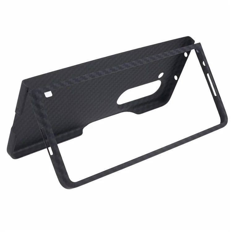 For Samsung Galaxy Z Fold6 5G Case 1500D Coarse Texture Sturdy Aramid Fiber Phone Cover - Black
