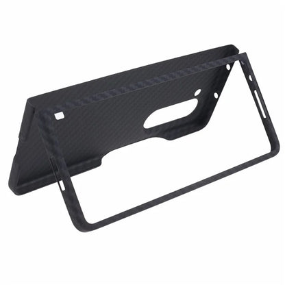 For Samsung Galaxy Z Fold6 5G Case 1500D Coarse Texture Sturdy Aramid Fiber Phone Cover - Black