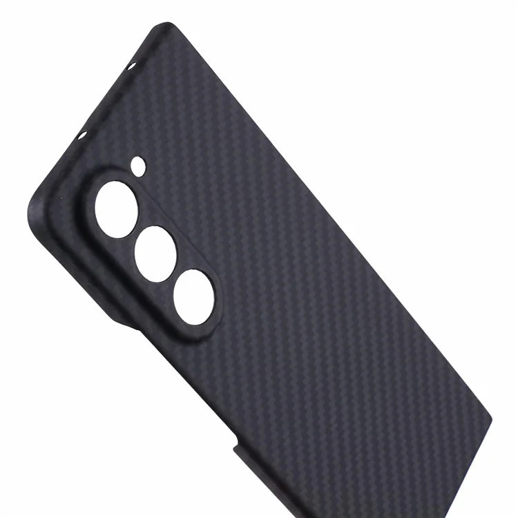 For Samsung Galaxy Z Fold6 5G Case 1500D Coarse Texture Aramid Fiber Phone Cover Precision Cut-Out - Black