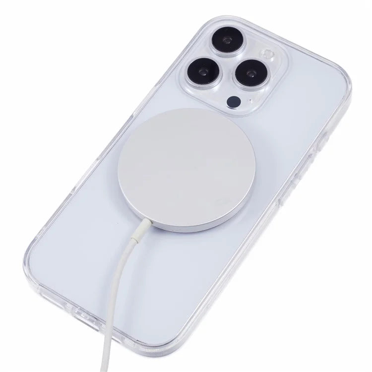 For iPhone 16 Pro Max Case Compatible with MagSafe TPU+Acrylic Shockproof Phone Cover Rhinestone Decor
