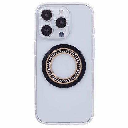For iPhone 16 Pro Max Case Compatible with MagSafe TPU+Acrylic Shockproof Phone Cover Rhinestone Decor