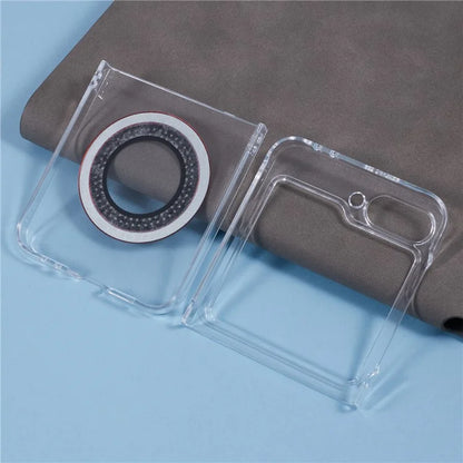 For Samsung Galaxy Z Flip6 5G Magnetic Case Shockproof PC Phone Cover Rhinestone Decor
