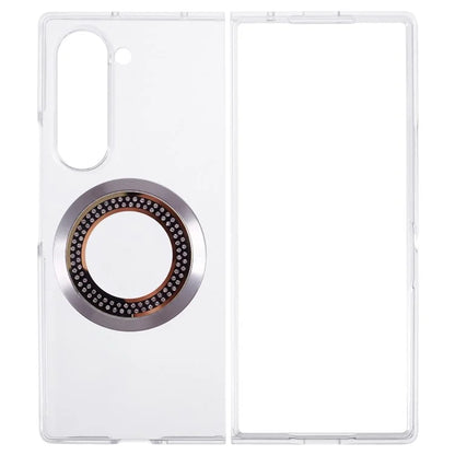 For Samsung Galaxy Z Fold6 5G Magnetic Case Shockproof PC Phone Cover Rhinestone Decor