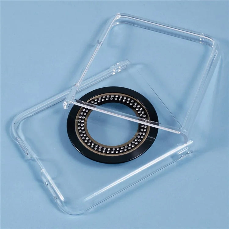 For Motorola Razr 50 Ultra 5G Magnetic Case Shockproof PC Phone Cover Rhinestone Decor