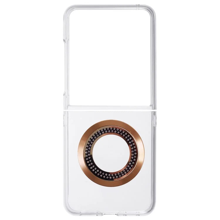For Motorola Razr 50 Ultra 5G Magnetic Case Shockproof PC Phone Cover Rhinestone Decor
