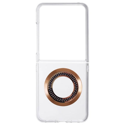 For Motorola Razr 50 Ultra 5G Magnetic Case Shockproof PC Phone Cover Rhinestone Decor