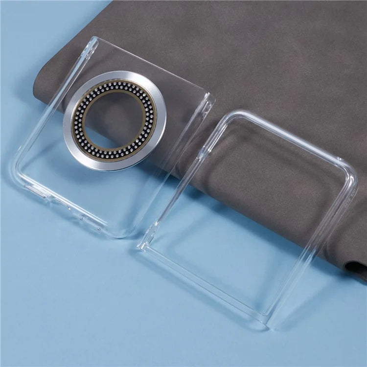 For Motorola Razr 50 Ultra 5G Magnetic Case Shockproof PC Phone Cover Rhinestone Decor